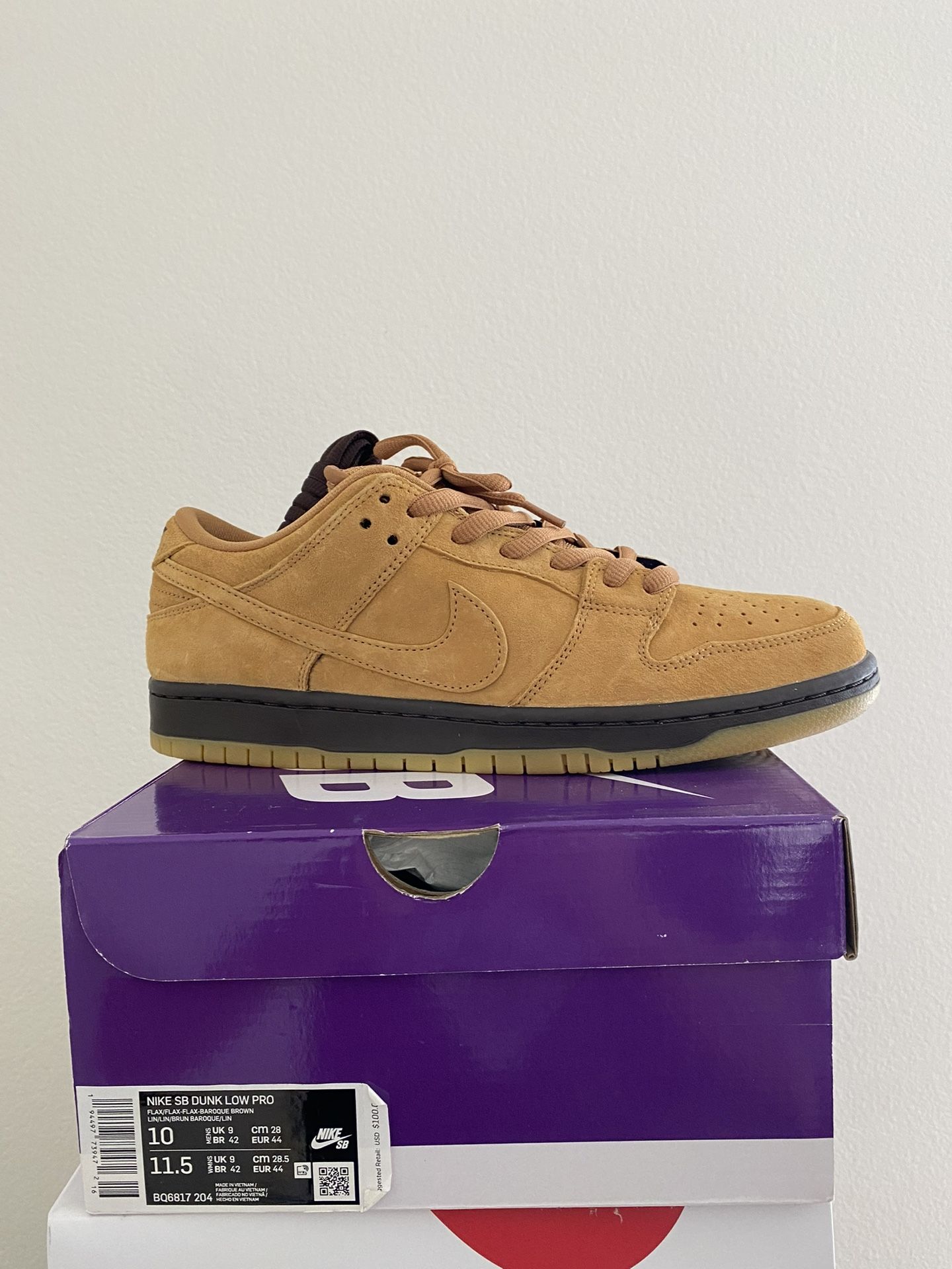 Nike SB Dunk Low Wheat - 10M