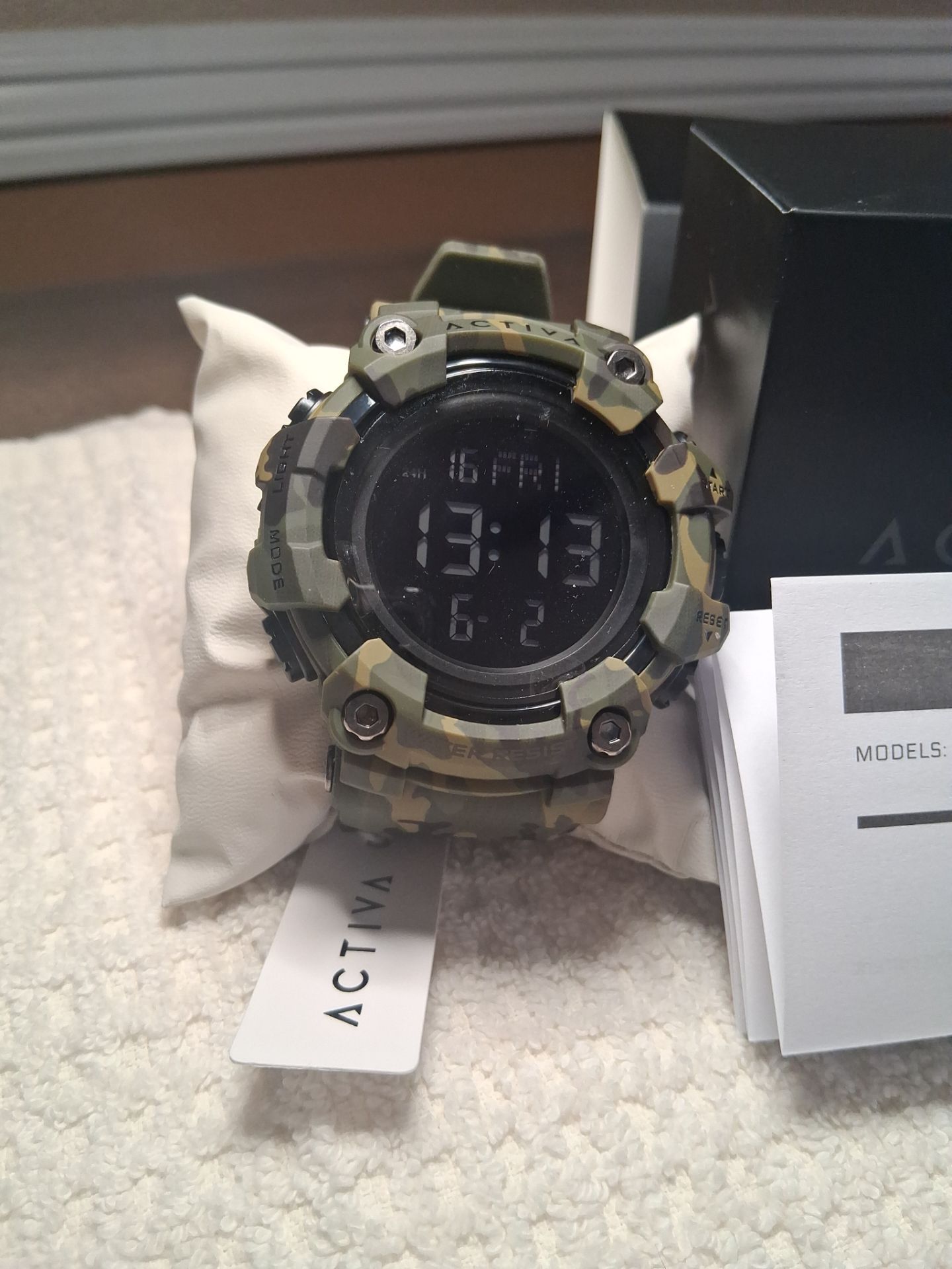 Mens Activa camouflage watch brand new in box with tag