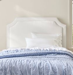 Pottery Barn Dorm no nails smart headboard