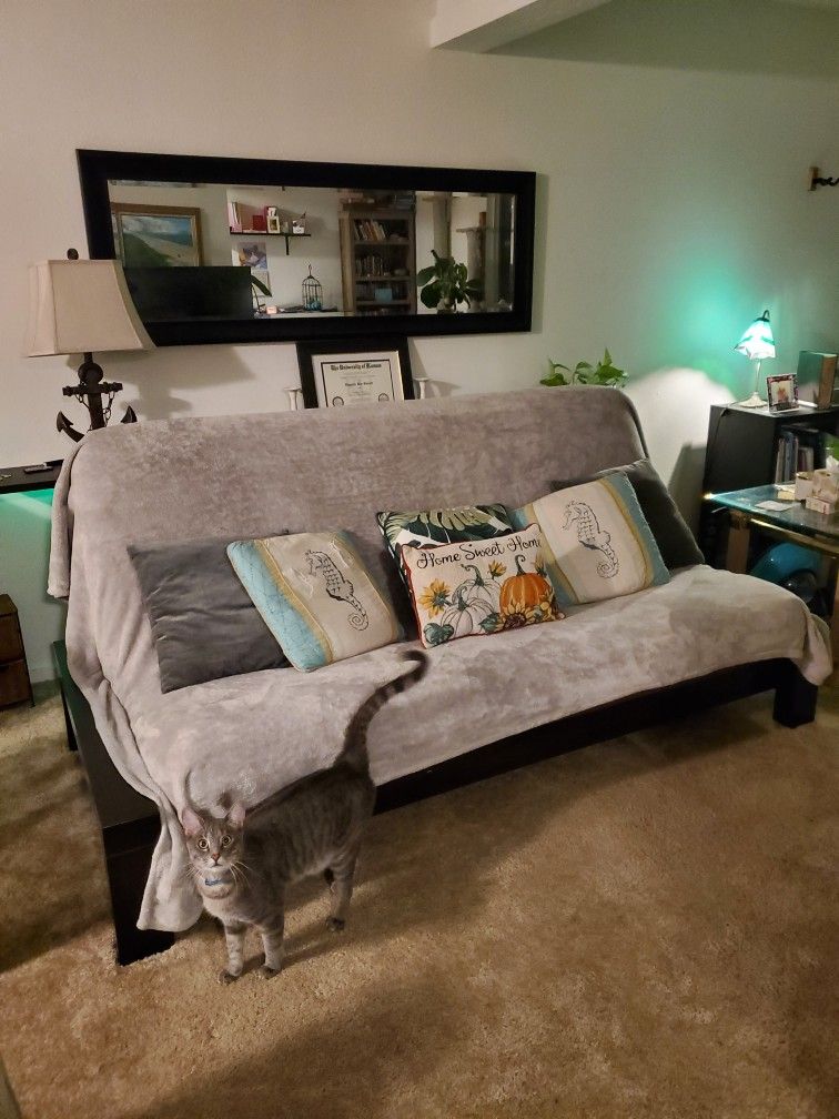 Espresso Finish Hardwood Futon