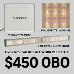 3 LED Grow Lights – $450 OBO – All Work Perfectly
