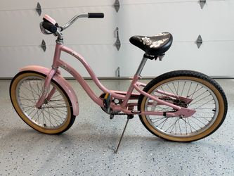 Pink Girls Cruiser Bike with Floral Detail, 24”