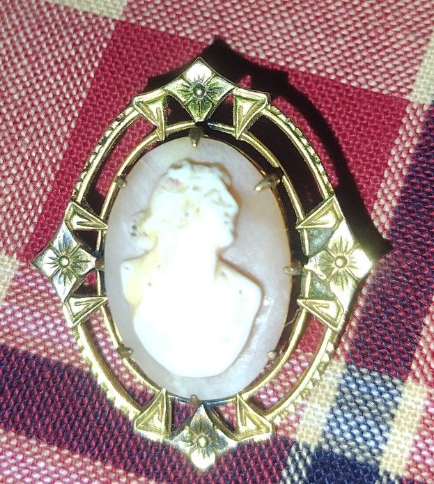 Vintage Carved Shell Cameo