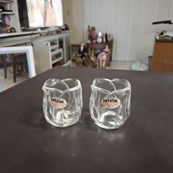 Set Of 2 24% Lead Crystal Tulip Candle Holders For Votive Or Tealight Candles, Beautifully Crafted 3"H X 3"W