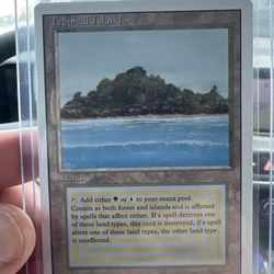 Magic The Gathering Tropical Island LP/MP Revised 