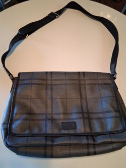 Authentic Coach Plaid Messenger Bag 