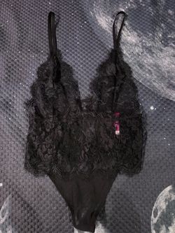 Adore Me Black Lace Teddy Bodysuit Size Medium – Never Worn