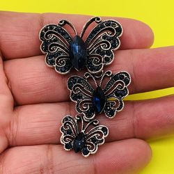 Blue Butterfly Brooch 