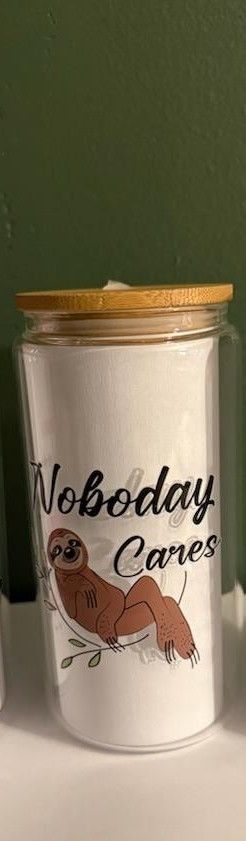 Glass Cup With Glass Straw