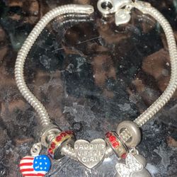 GIRLS Micheal Anthony SS RL ITALY 925 Charm Bracelet 