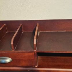 Wooden Organizer Shelf With Drawer