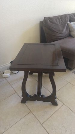 Heavy duty brown end table