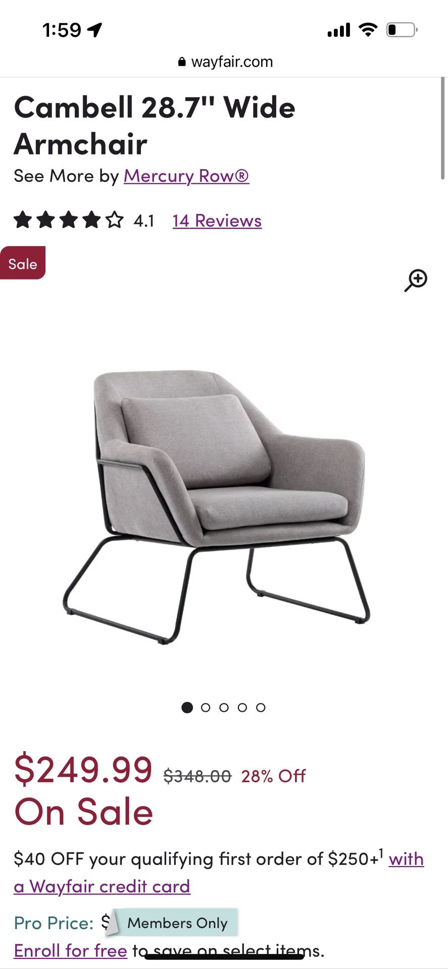 Armchair / Lounge Chair Brand New In Box