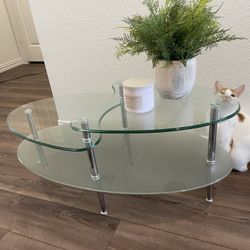 Retro Style Glass Coffee Table 