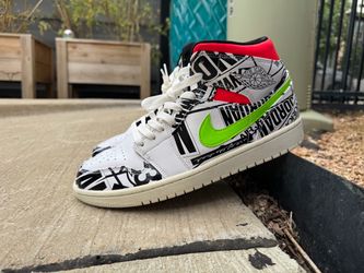 Jordan 1 mid Over Print Logos - 9.5M
