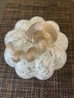 Light-Up Glass Pumpkin- Fall Decor