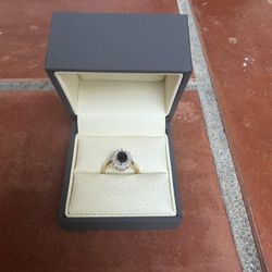 Sapphire Ring With Diamonds