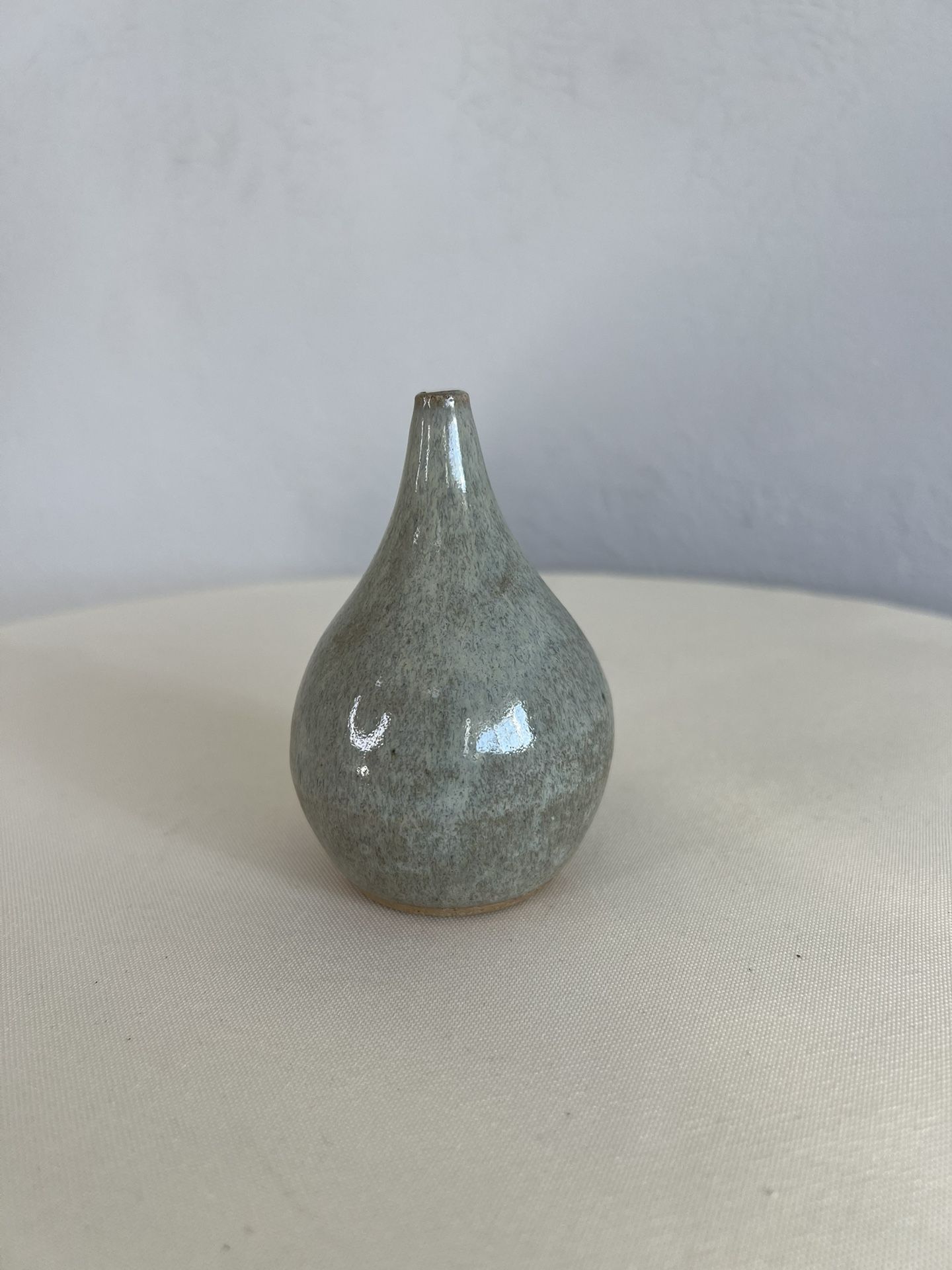 Vintage Mid Century Stoneware Japanese Mini Bud Vase
