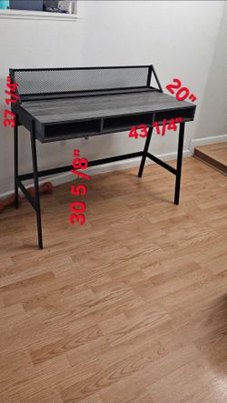 Wooden Desk and Solid Metal