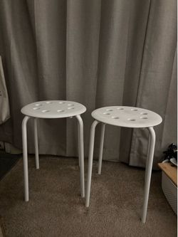 IKEA plastic white stools