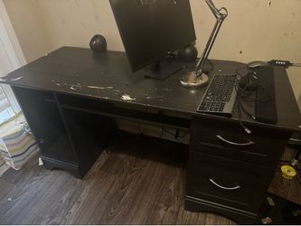 Black Office Desk -wooden desk