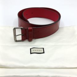 Gucci Red Leather Belt Size 75/30