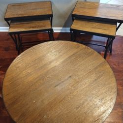 Two Sets Of Nesting End Tables/ Round Table Is SOLD 