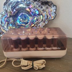 Vtg Clairol Custom CareSetter KF-20 Hot Rollers Hair Curlers Velvet w/Clips READ