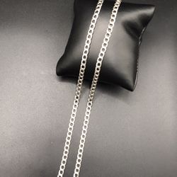 925 Sterling Silver Cuban Link Chain Men’s Necklace Size 24”