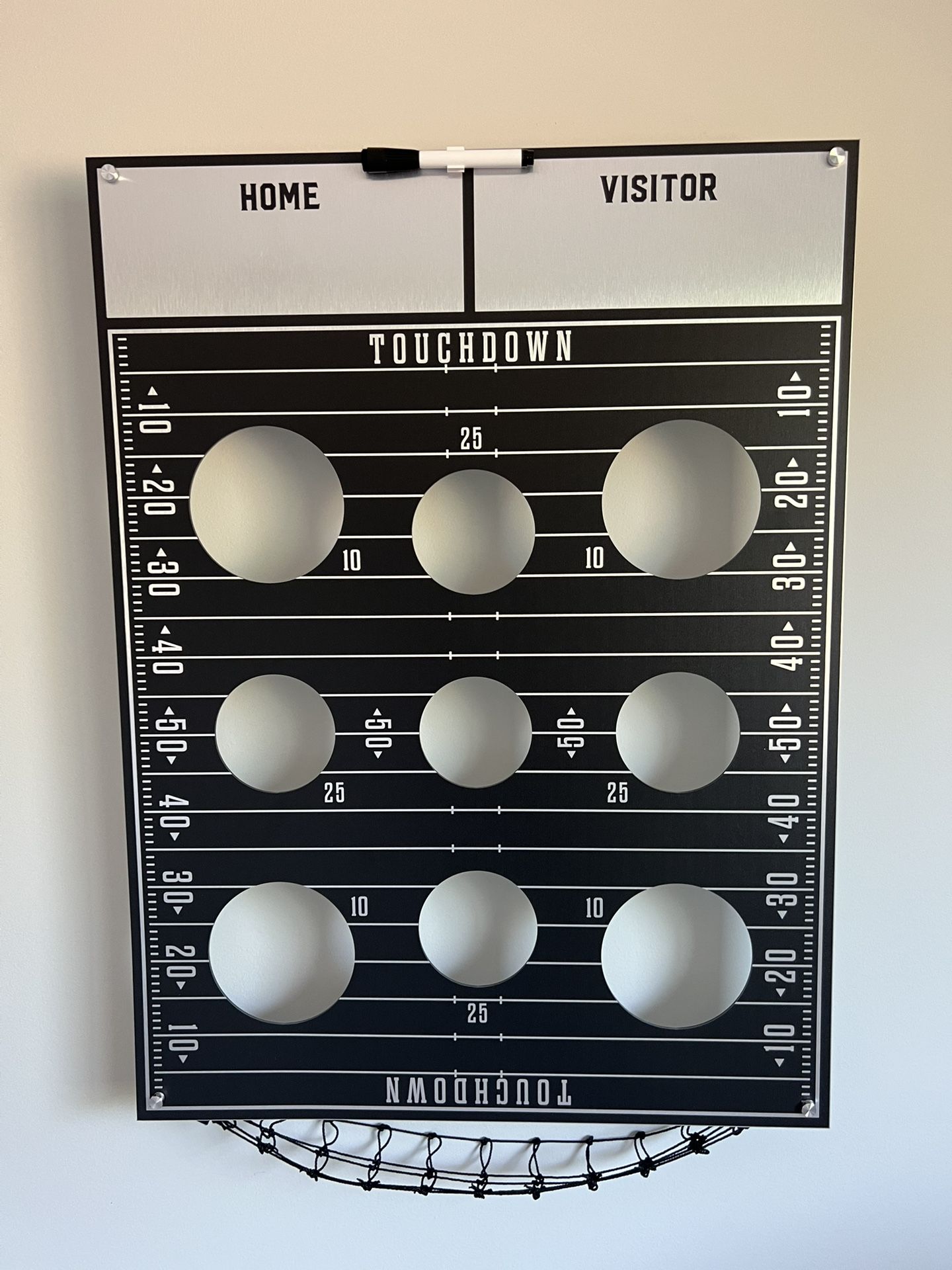NEW QUARTERBACK BEAN BAG GAME FOR WALL FROM POTTERY BARN