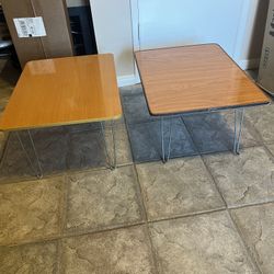 2 Folding Low Tables And 2 Medication Benches