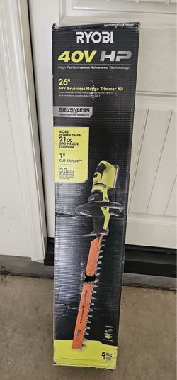 RYOBI 40V HP Brushless Whisper Series 26 in. Cordless Battery Hedge Trimmer (Tool Only)