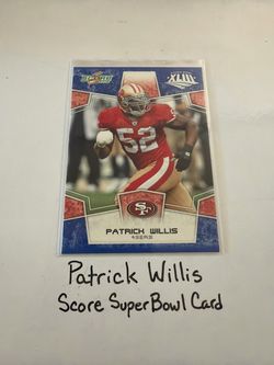 Patrick Willis San Francisco 49ers Hall of Fame LB Score Short Print Special Card.