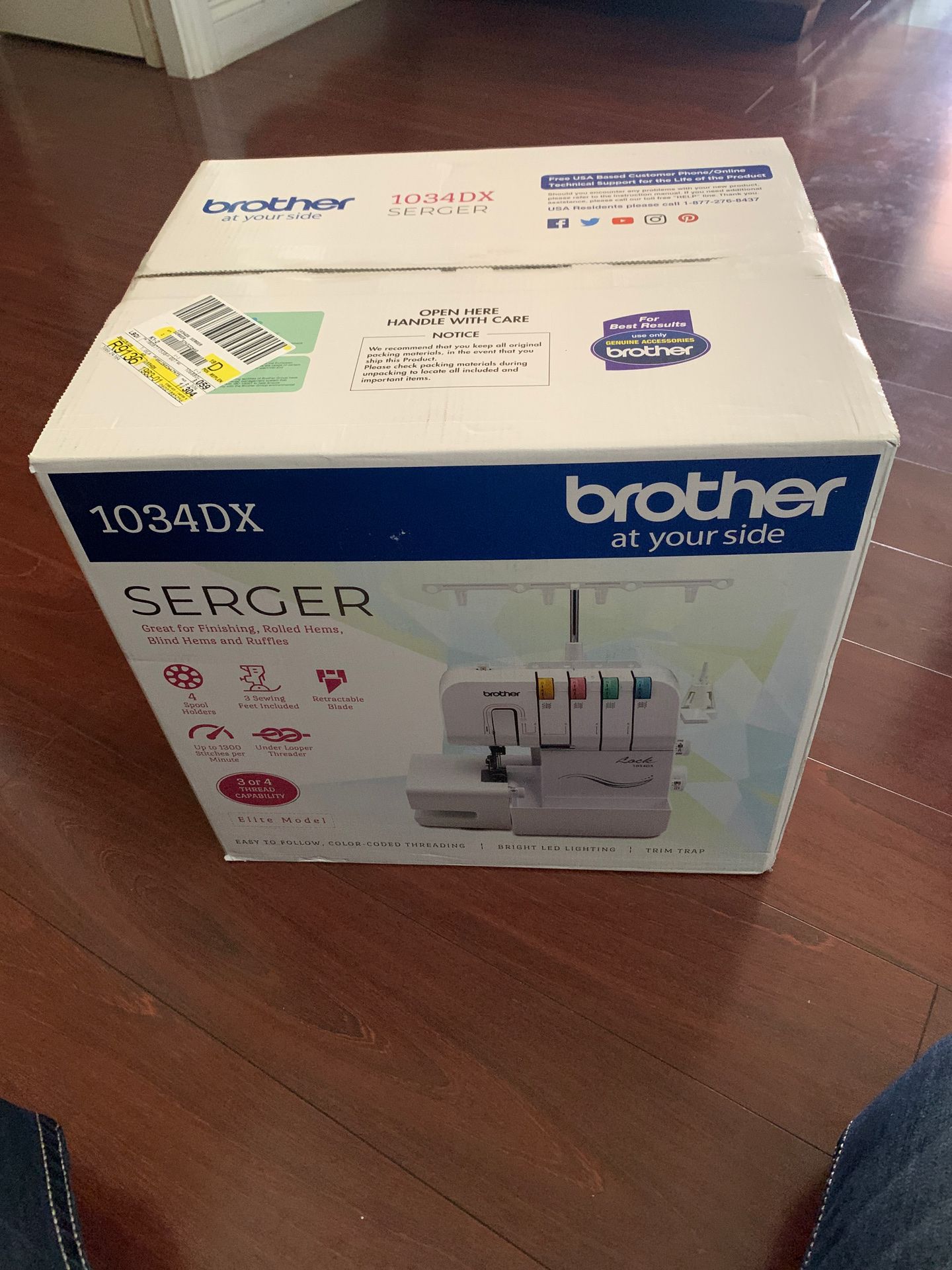 Brother serger 1034dx new in box sewing machine
