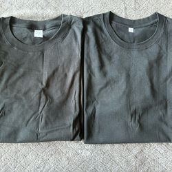 2 new Mens size large short sleeve custom T shirts. 2 shirts 1 price.