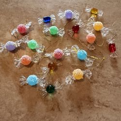 Sugar Coated Christmas Candy Ornaments (Set of 18) see details
