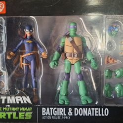 Batgirl & Donatello 2-Pack (Batman Vs Teenage Mutant Ninja Turtles, TMNT, Nickelodeon)