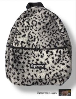 (Used) Supreme White/Leopard Fleece