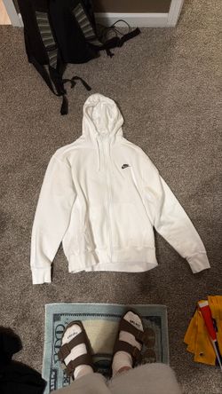 White Nike Zip Up (WORN ONCE)