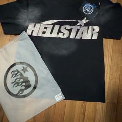 Hellstar Black Graphic Logo Cotton  Men's Short Sleeve T-Shirt