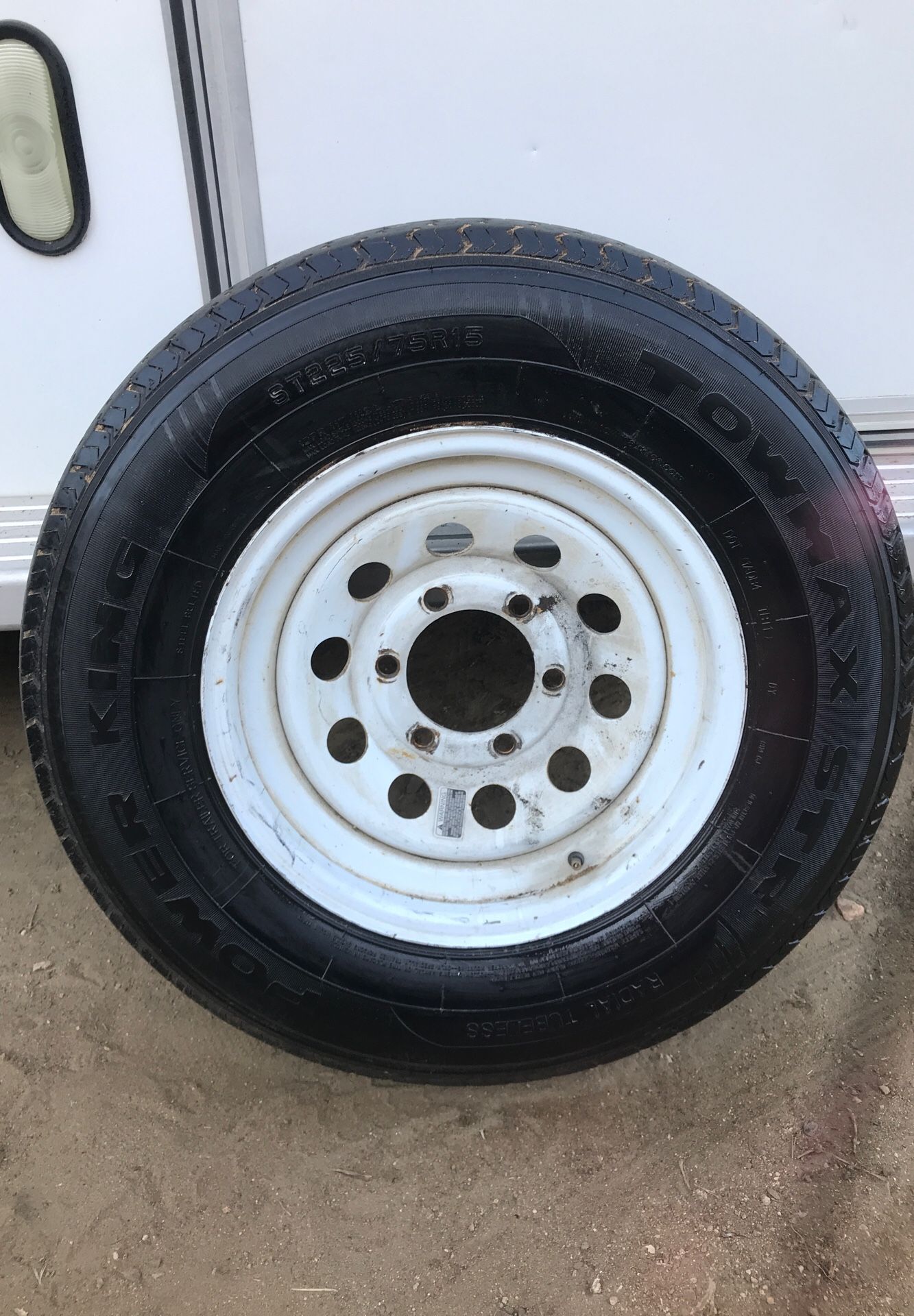 Trailer tire 10ply and rim 225/75-15