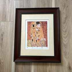Klimt “The Kiss” Print In Frame