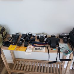 Set of 3 Cameras + Accessories (Konica & Canon) - $200 OBO