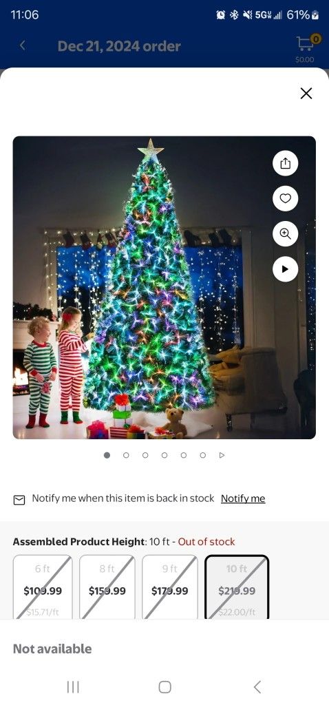 10 Ft Fiber Optic Tree