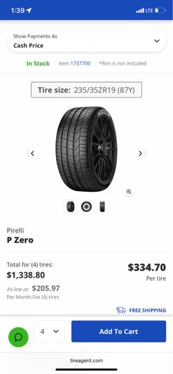2 Pirelli tires p zero 235/35zR19