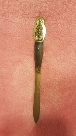 Letter opener brass Thailand deity