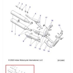 2022 Indian Motorcycle Polaris Muffler New 