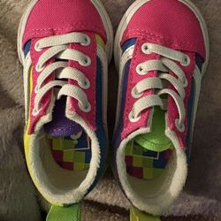 Multi-Color Van’s Trainers- Toddler Girls Size 4