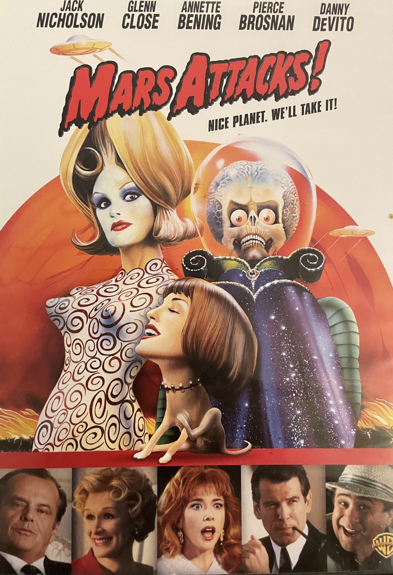 MARS ATTACKS! (DVD-1996) Jack Nicholson + Glenn Close + Danny Devito!
