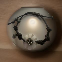 Vintage Brown Adjustable Women's Flower Top Bracelet